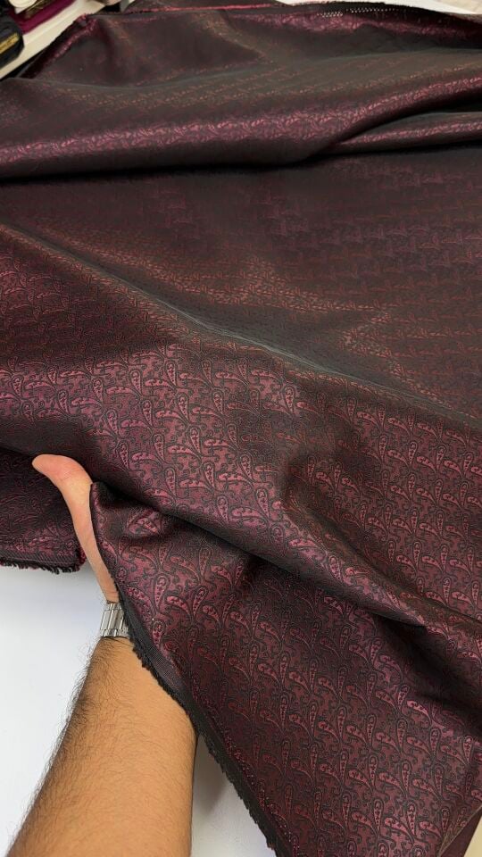 Mini Şal Desen Bordo Brokar
