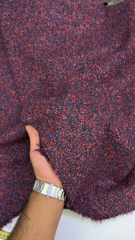 Bordo Mavi Buklet Kumaş