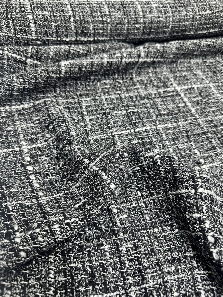 Siyah-Beyaz Şanel Kumaş