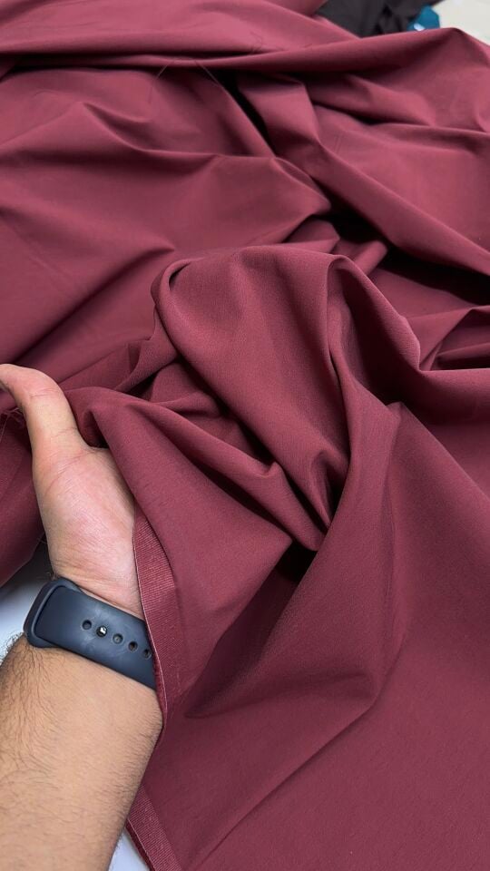 Bordo Pamuklu Gabardin