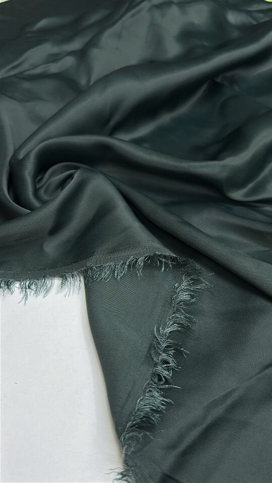 Koyu Yeşil Saten Kumaş