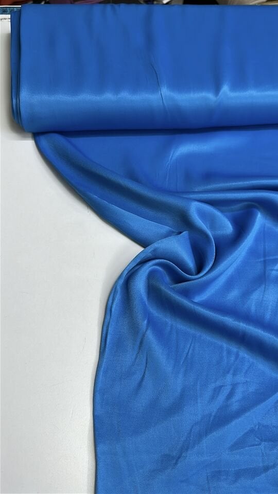 Mavi Saten Kumaş