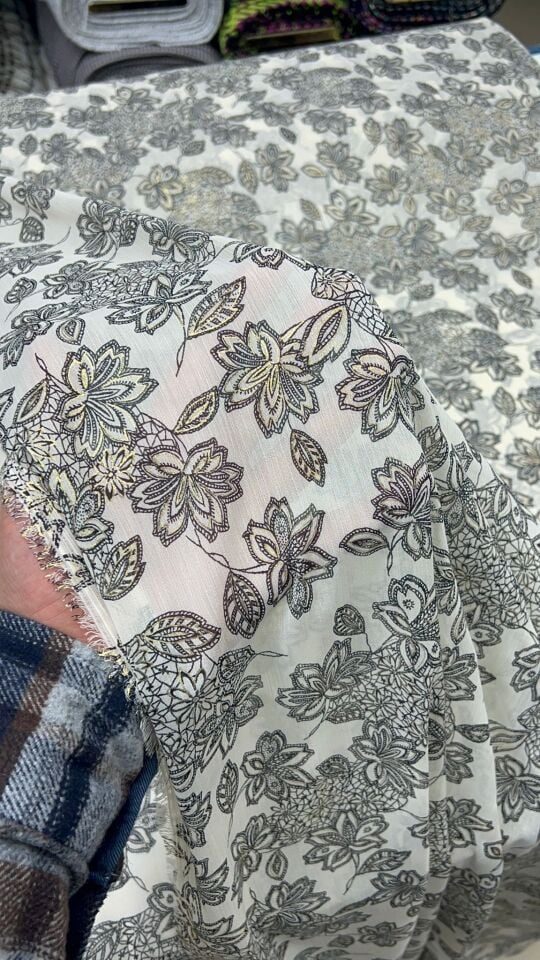 Desenli Şifon Kumaş