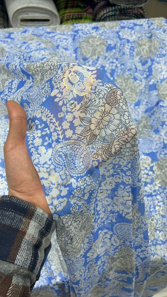 Desenli Şifon Kumaş