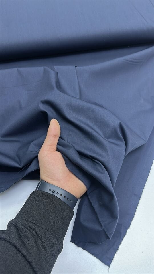 Lacivert Pamuk Poplin