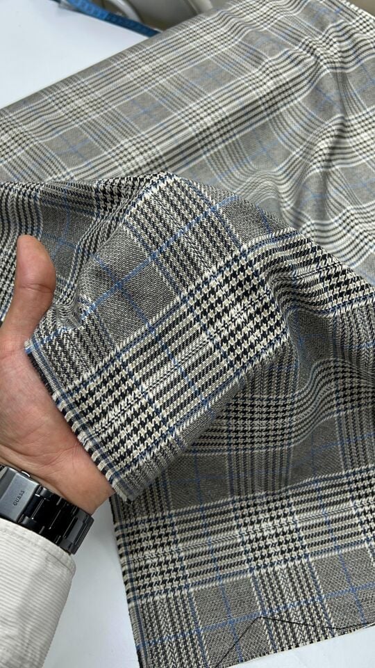 Ekose Desenli Tuvit Kumaş