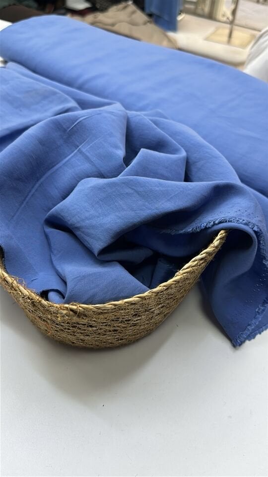 Mavi Pamuklu Modal Kumaş