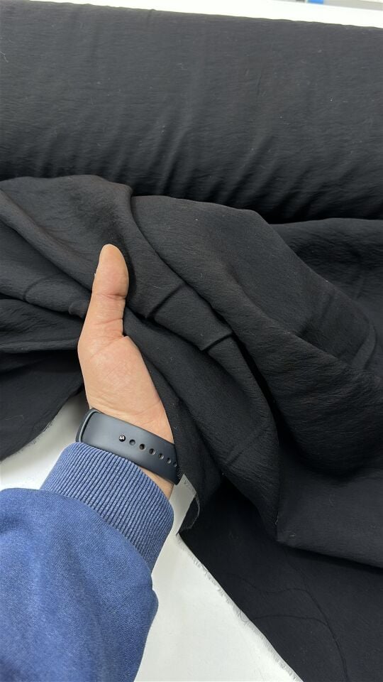 Siyah Pamuklu Modal Kumaş