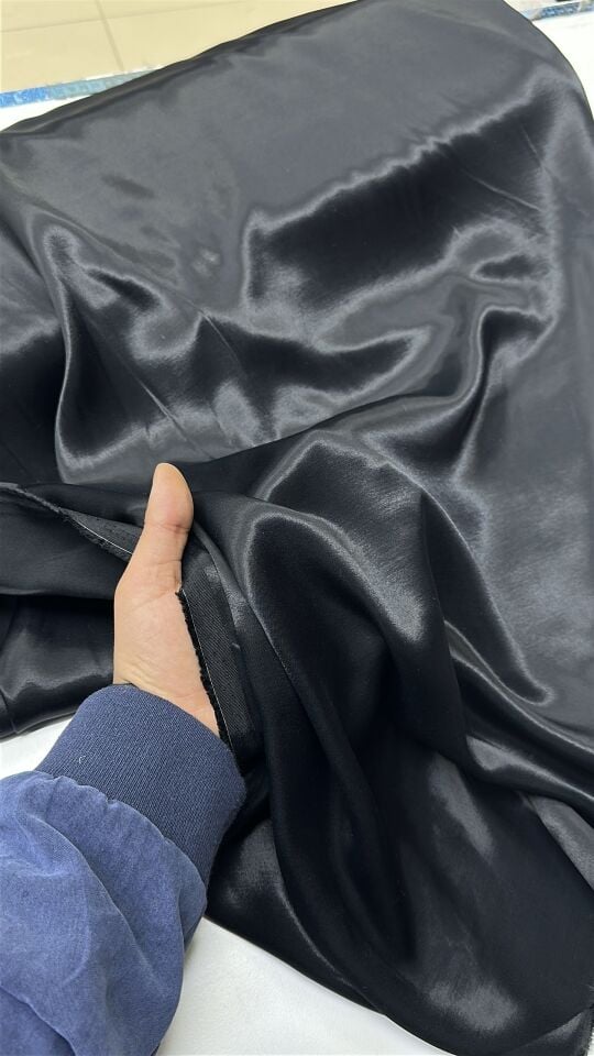 Koyu Lacivert Pamuk Saten