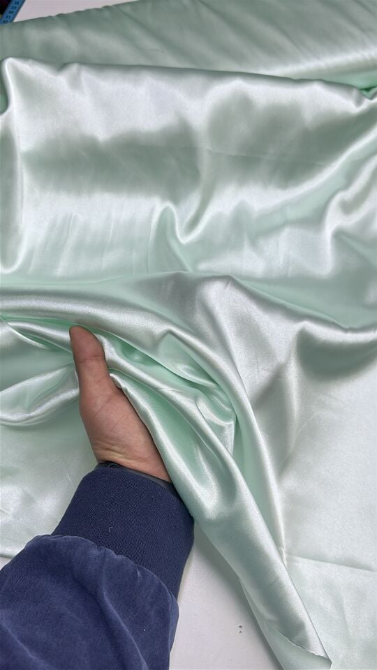 Su Yeşili Saten Kumaş