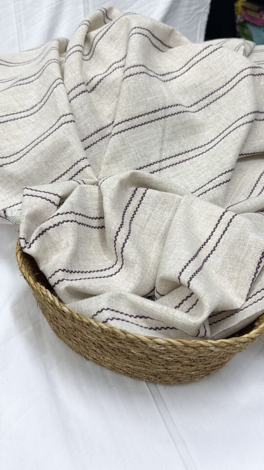 Pamuklu İşleme Detaylı Keten