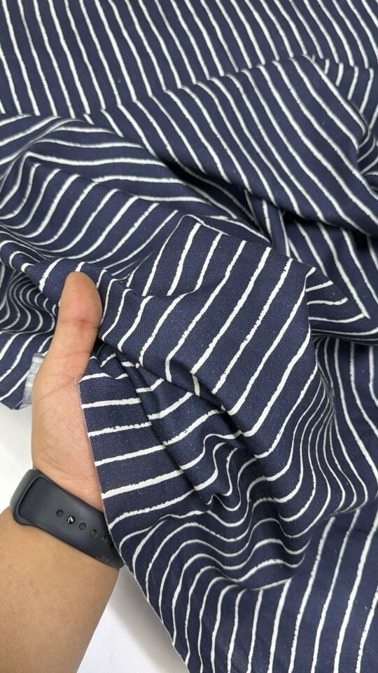 Pamuklu Çizgili Keten