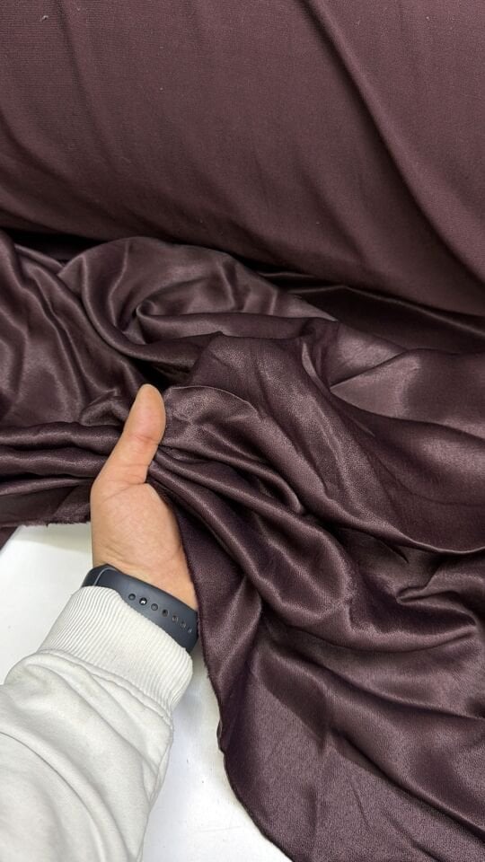 Mürdüm Pamuklu Saten