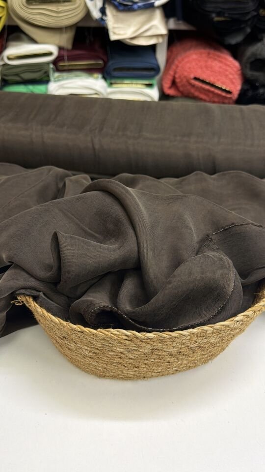 Acı Kahve Taşlanmış Tensel Kumaş