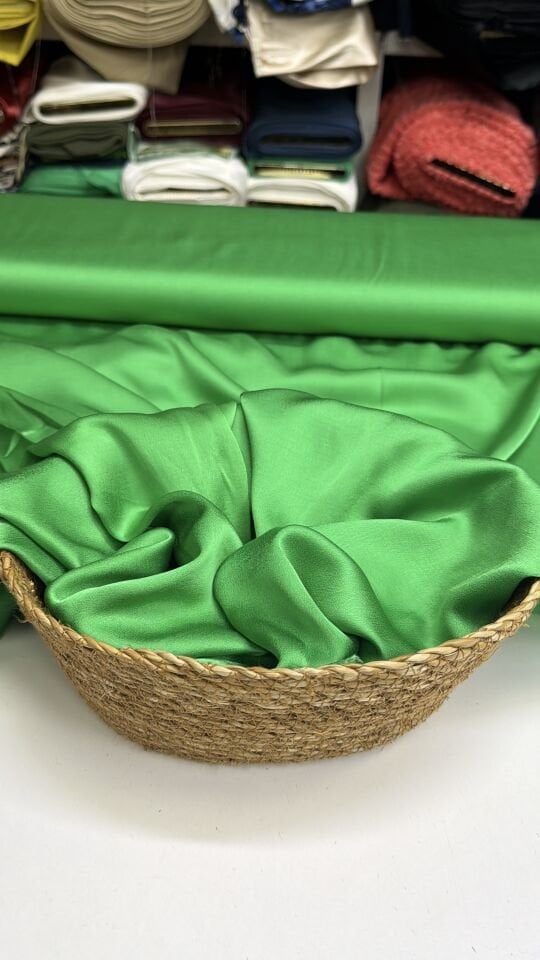 Yeşil Pamuklu Saten