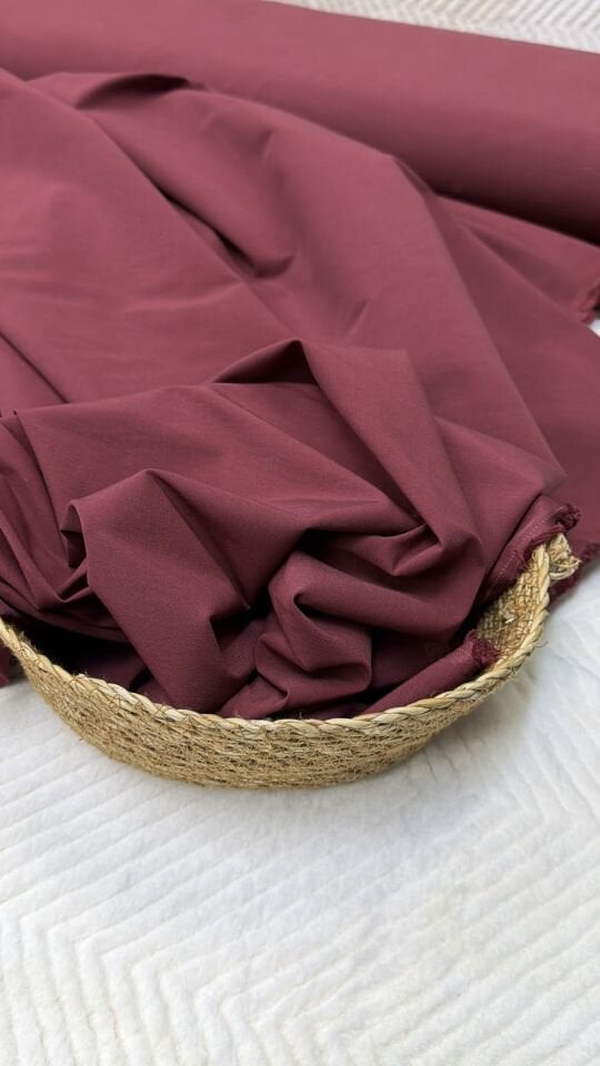 Bordo Pamuklu Gabardin