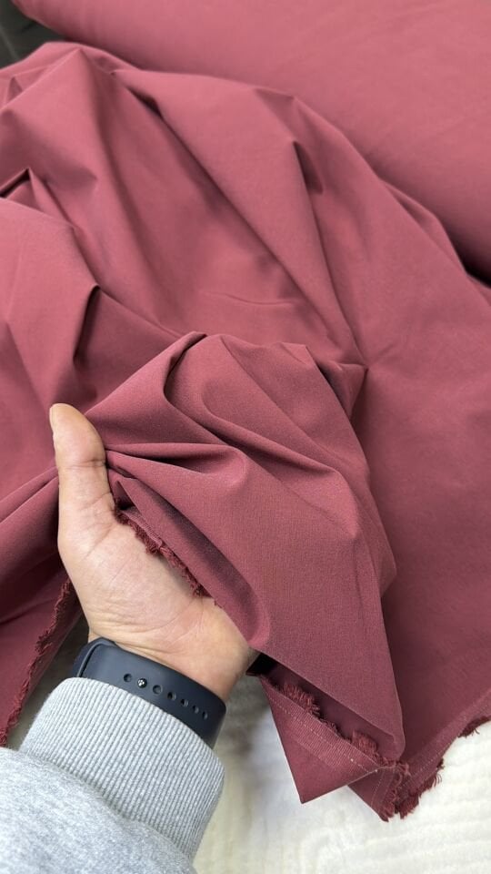 Bordo Pamuklu Gabardin