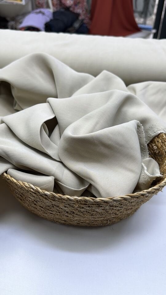 Bej Pamuk Taşlanmış Modal