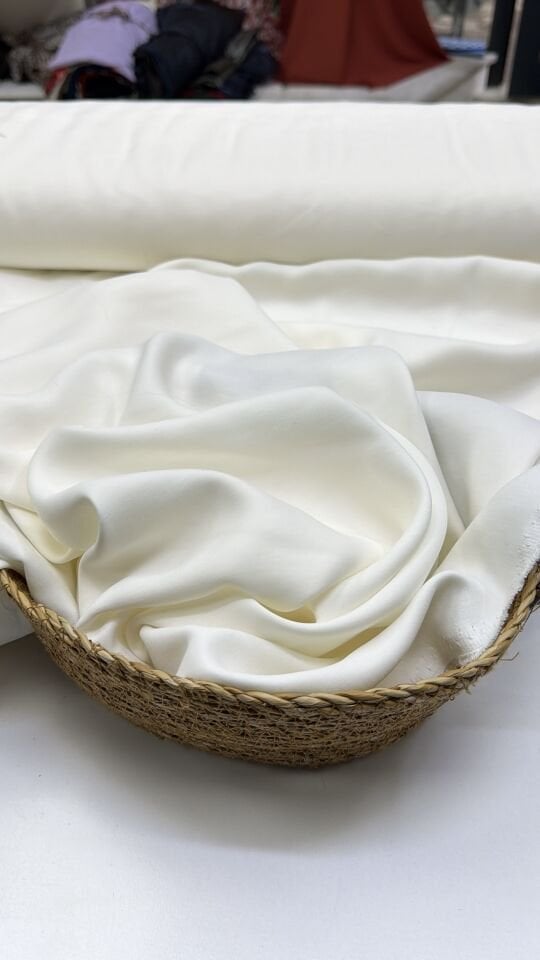 Ekru Pamuk Taşlanmış Modal