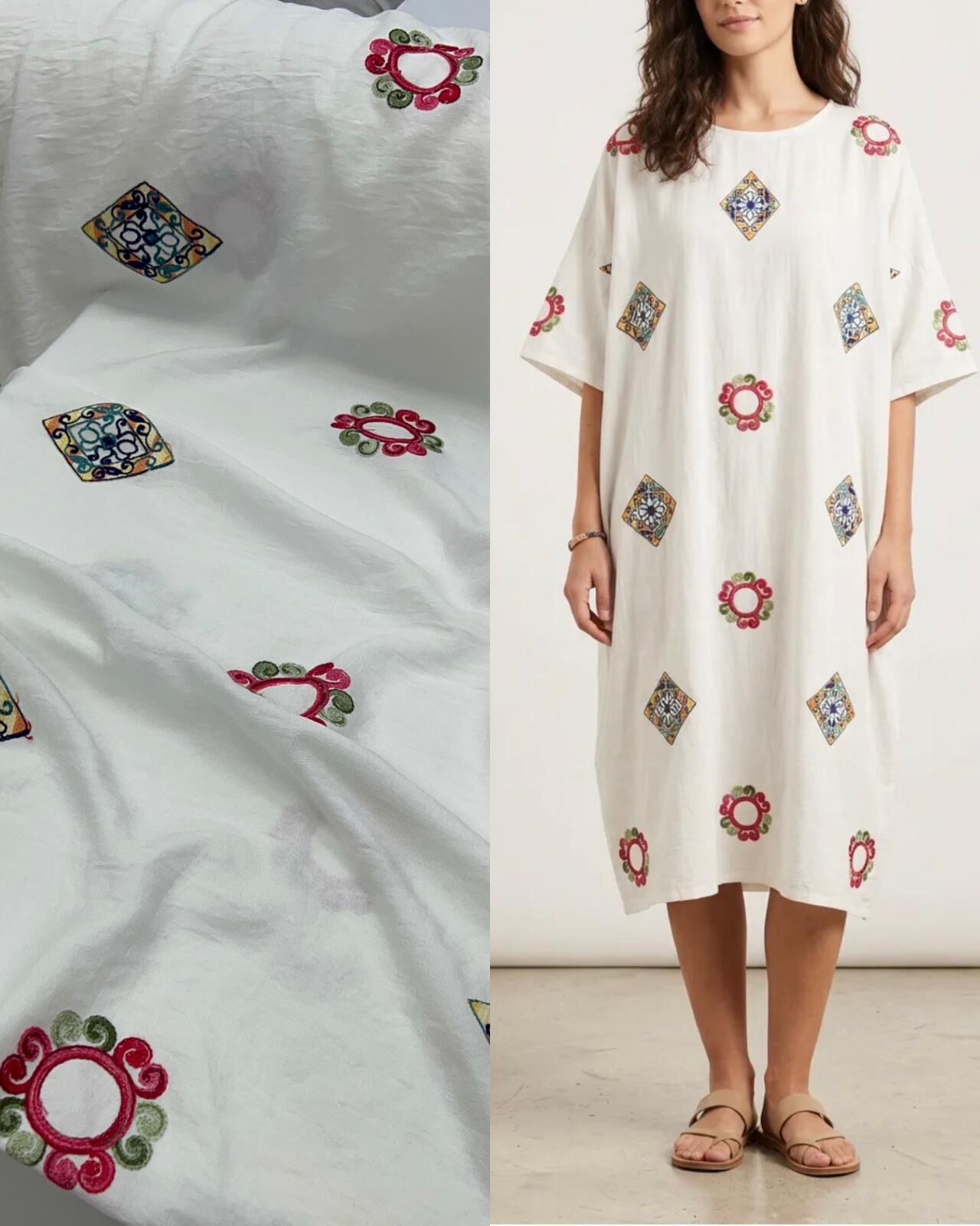 Nakışlı Ayrobin Keten