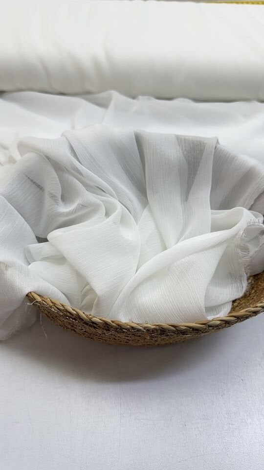 Beyaz Bürümcük Şifon