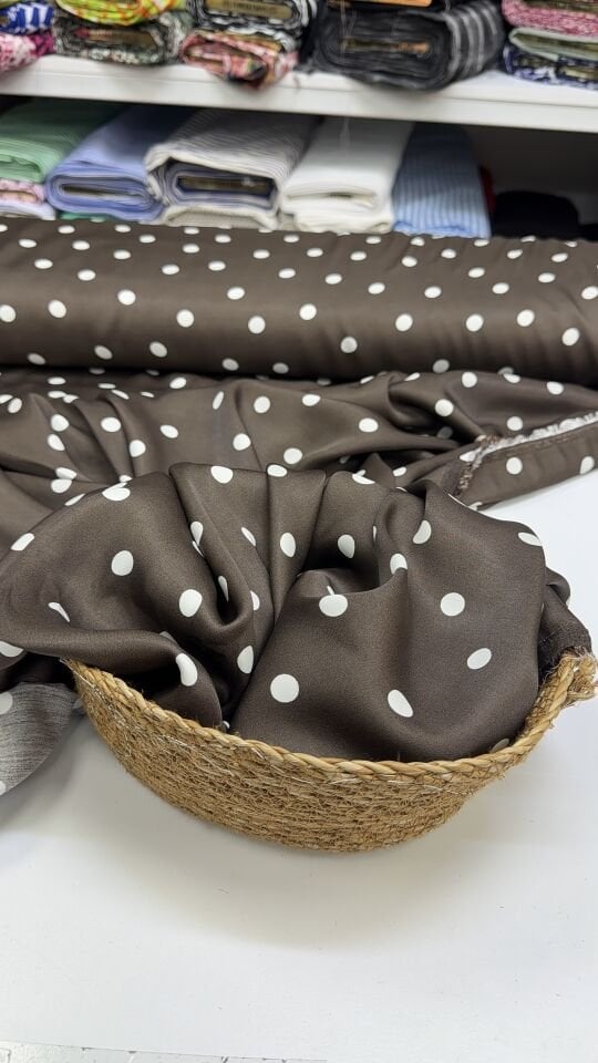 Pamuklu Puantiye Saten