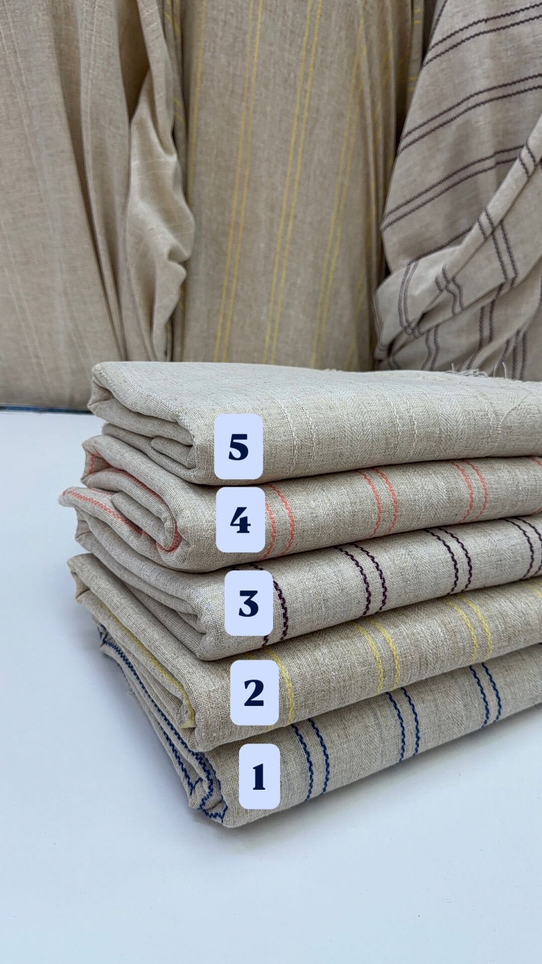 İşlemeli Pamuklu Keten Kumaşlar