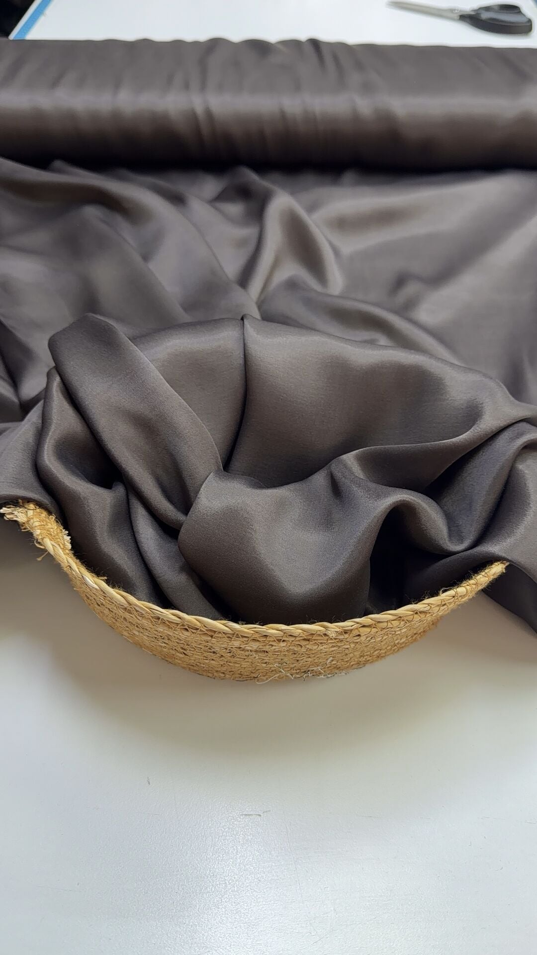 Kahve Pamuk Saten Kumaş