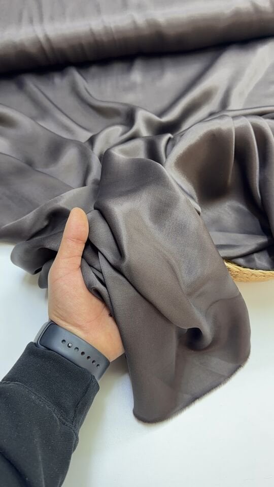 Kahve Pamuk Saten Kumaş