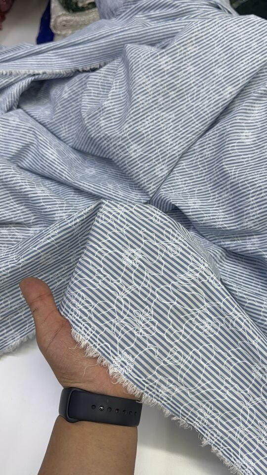 Pamuklu Blue Poplin