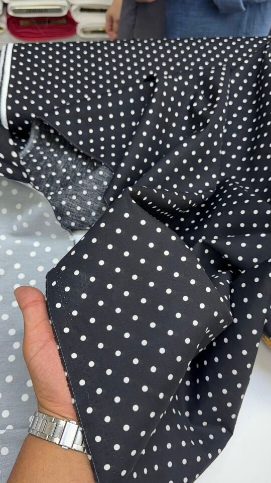 Mini Puantiyeli Poplin Kumaş